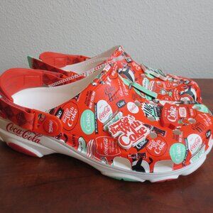 NWT Crocs Coca Cola All Terrain Clog Size Women 12 Men 10 Red/White